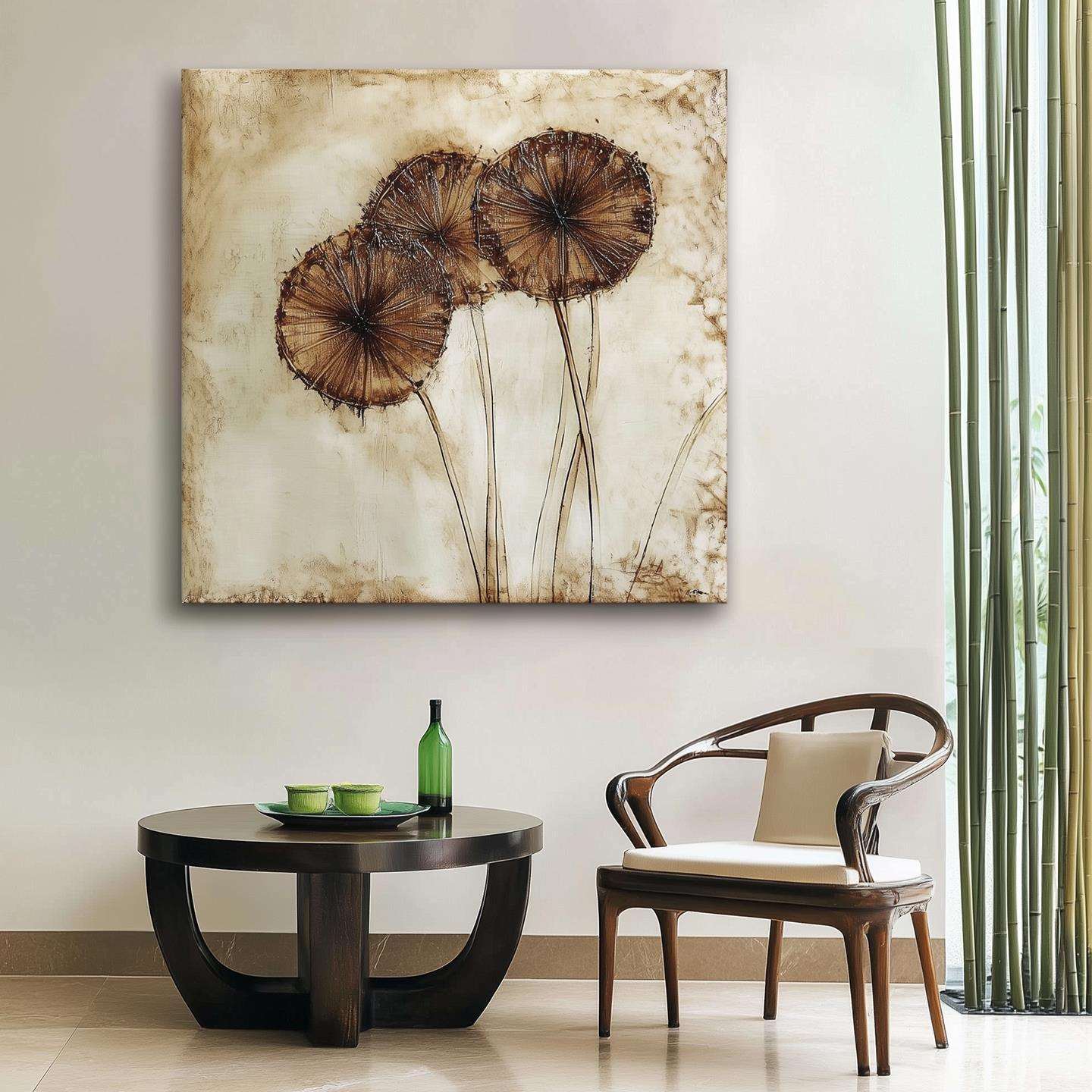 《古韵莲影》酒店民宿挂画赵无极手绘油画高级现代抽象客厅装饰画