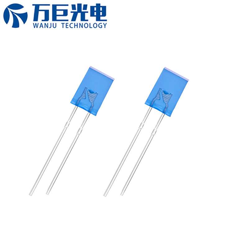 2*5*7方形蓝光灯珠257直插红灯数显表指示灯蓝色LED发光二极管