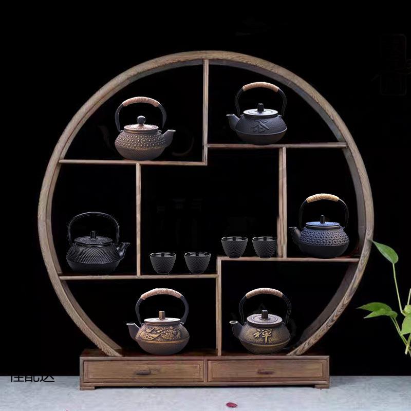 中式铸铁壶复古工艺品摆设酒店售楼处茶室软装茶文化仿古茶壶摆件