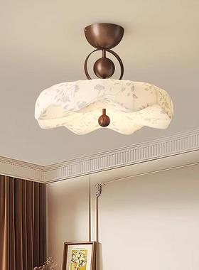 中古风宋代美学卧室吸顶灯复古创意客厅书房家用新中式布艺灯具