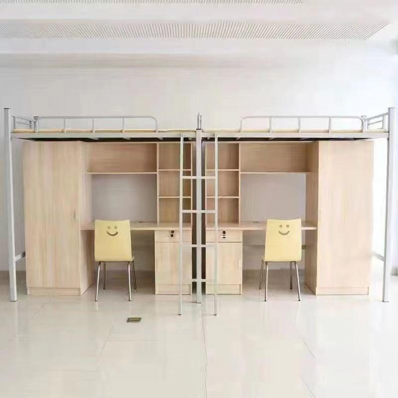 学生上床下桌公寓高低组合成人高架员工上下床寝室宿舍双层铁架床