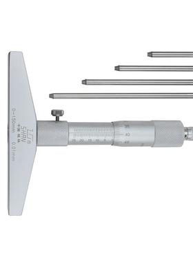 ll桂林深度千分尺0-25-50-100-150mm 圆头 深度尺0.01mm高精