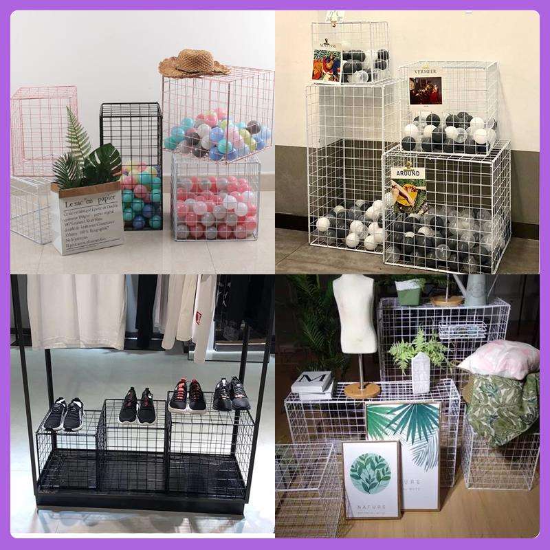 加粗铁艺黑白网片网格婚庆布置道具装饰铁丝网婚礼海洋球立方体