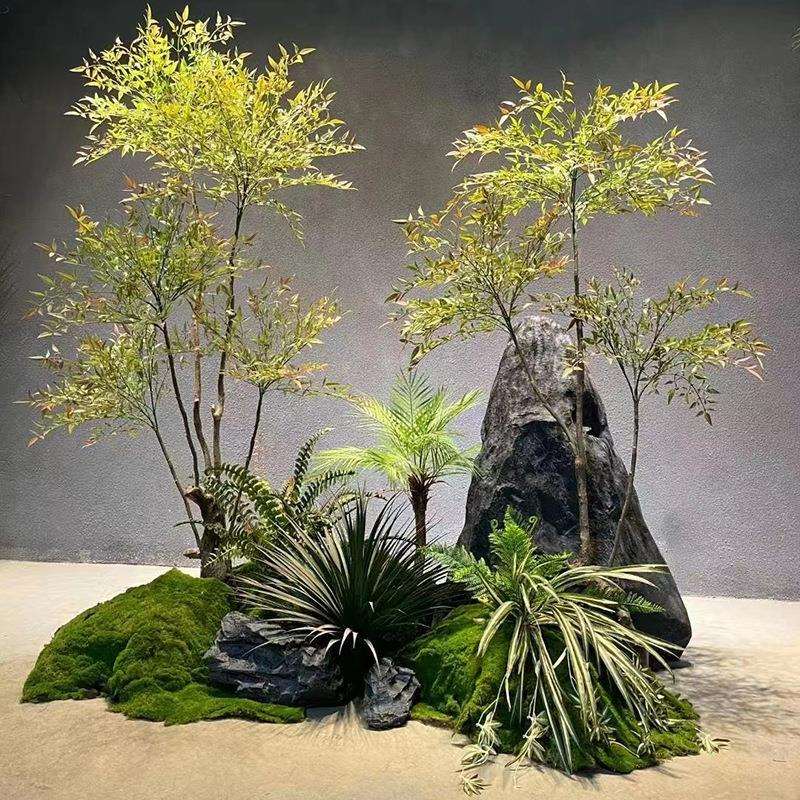 仿真植物南天竹落地盆栽室内盆栽客厅假树落地绿植假植物装饰摆件