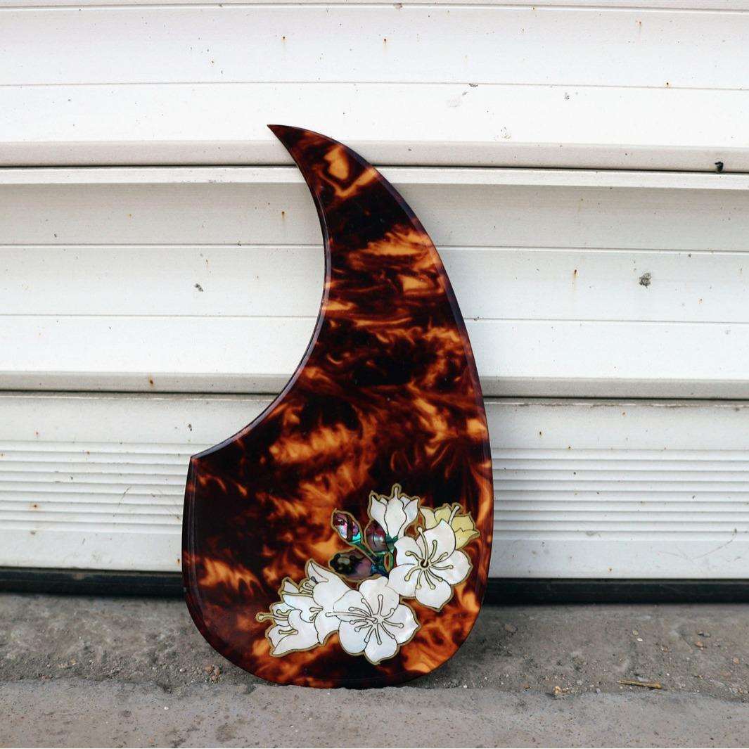 吉他弹性软胶护板 赛璐珞 亚克力 玫瑰木 枫木 丝印 雕刻 镶嵌