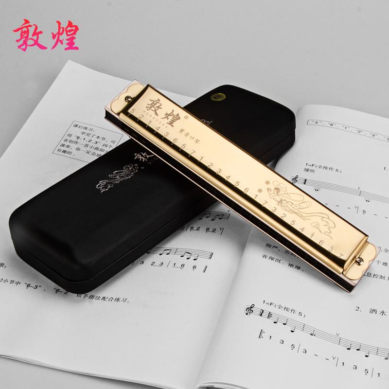 敦煌24孔重音口琴儿童成人初学C调 演奏乐器