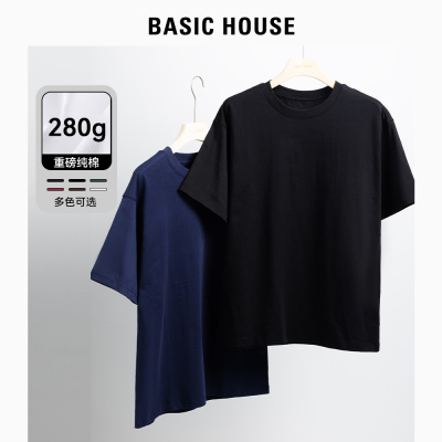 BasicHouse/百家好重磅纯棉短袖