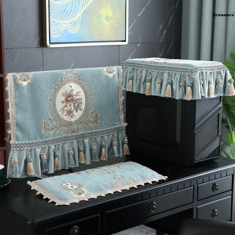 欧式电脑罩防尘罩盖布台布主机液晶显示器键盘盖布屏幕蒙布电厂家