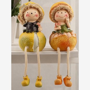 家居创意装 摆设电视柜酒柜 饰品客厅小摆件吊脚娃娃可爱卧室个性