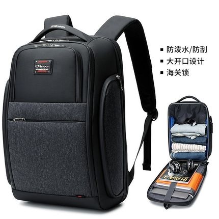 带锁双肩背包男士休闲商务旅行大容量出差旅游书包男笔记本电脑包