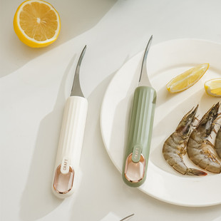 不锈钢虾线剔除刀剃虾线刀去虾线神器双头挑鱼虾线剥虾壳专用刀子