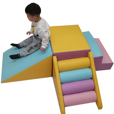 婴儿软爬梯家用宝宝攀爬组合滑梯上床爬高无味防水防撞软包可定制