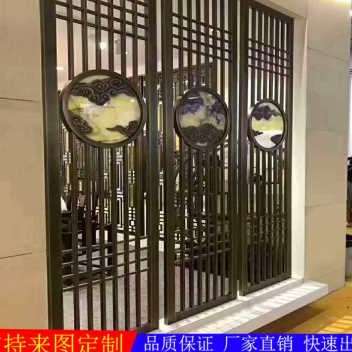 爆花窗仿古窗花格定制p玄关隔断铝单板雕L花铝格栅吊顶镂空铝铝合
