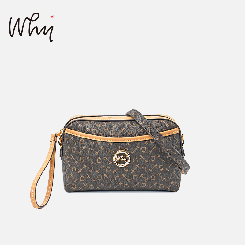 WHY老花手拿包单肩斜挎包新款
