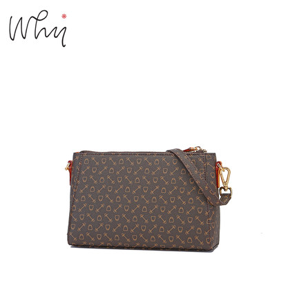 WHY女包老花小方包百搭易打理送妈妈首选斜挎包简约轻便单肩包