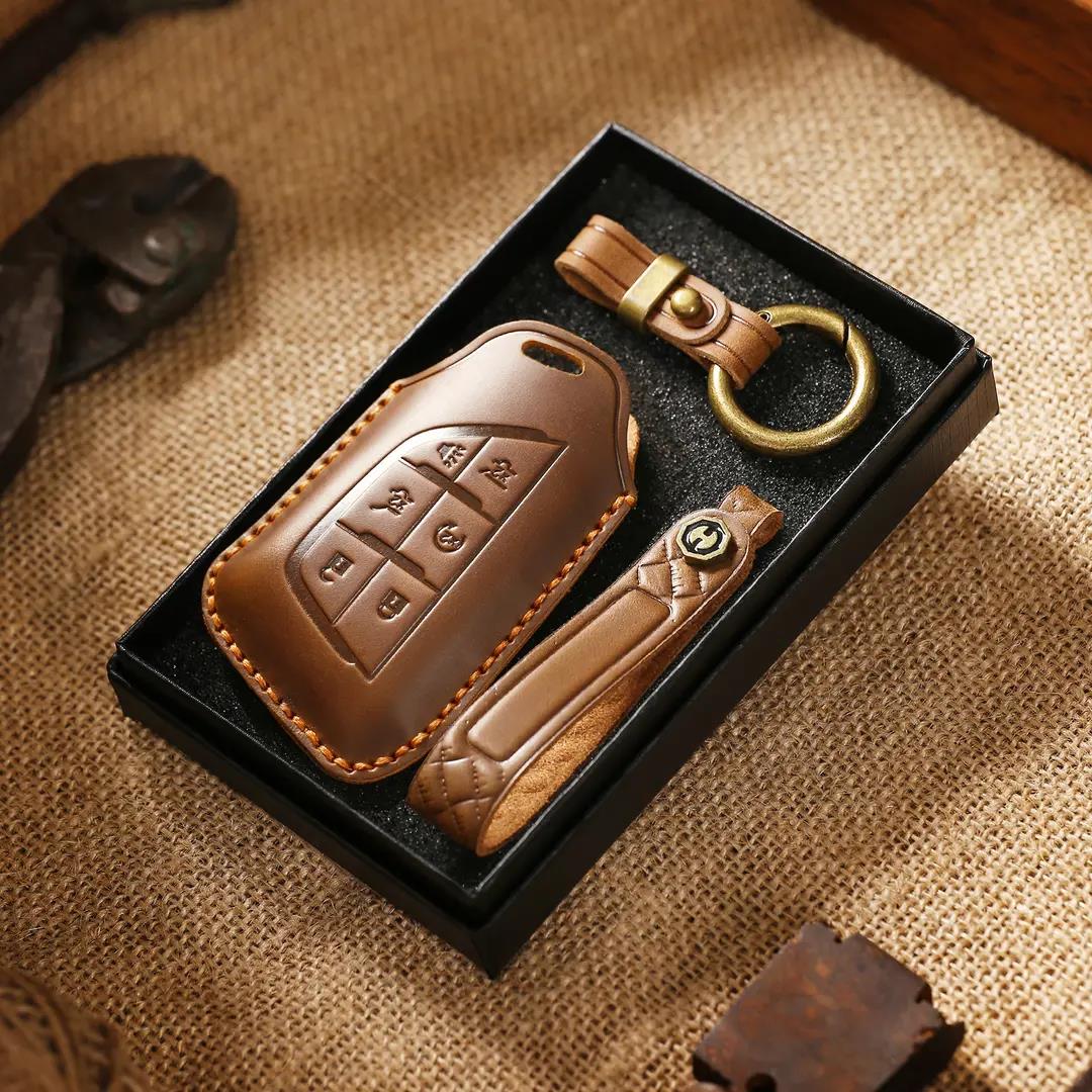 头层牛皮车企手工定制钥匙套