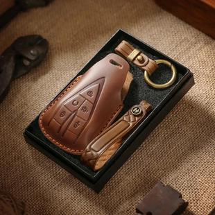 头层真皮长安cs75plus钥匙套包cs55新unit逸动univ欧尚x5车z6壳扣