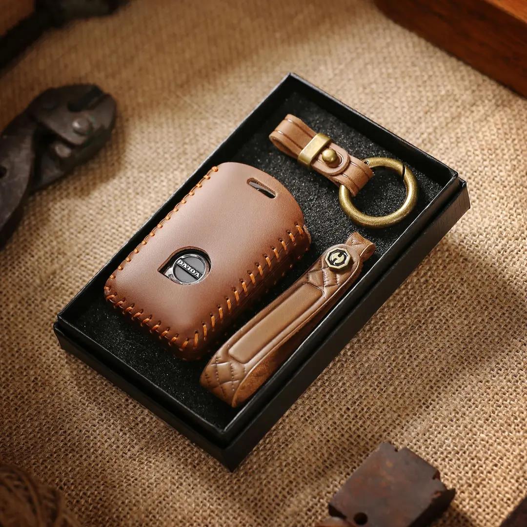 头层牛皮车企手工定制钥匙套