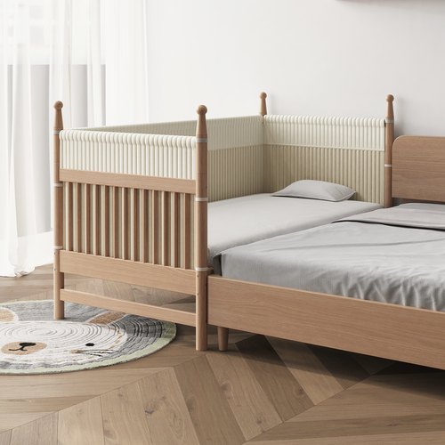 实木儿童拼接床加宽床定制高护栏婴儿小床男女孩单人床边拼接大床