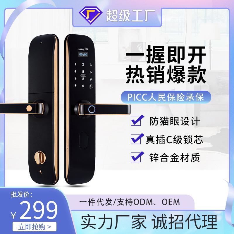 防盗智能指纹密码锁家居半导体技术指纹识别虚位密码超B级锁芯