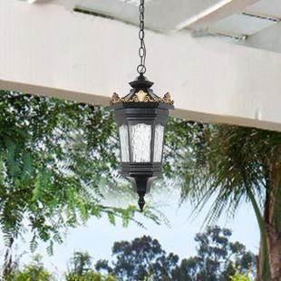 美式防水吊灯户外走廊过道阳台顶灯庭院廊架凉亭室外阳光房太阳能