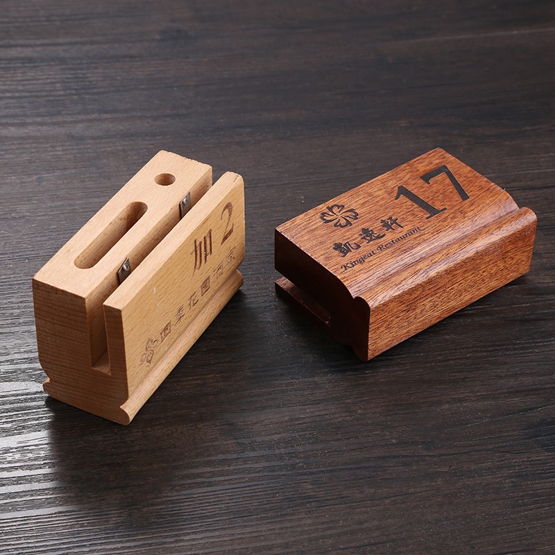 定制创意木质台卡木制数字台号牌台签餐厅桌号牌餐桌牌号码牌座位