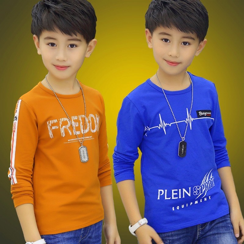 儿童长袖t恤外穿9一12岁男童5春秋装6十小男孩7黑色13秋衣打底衫8