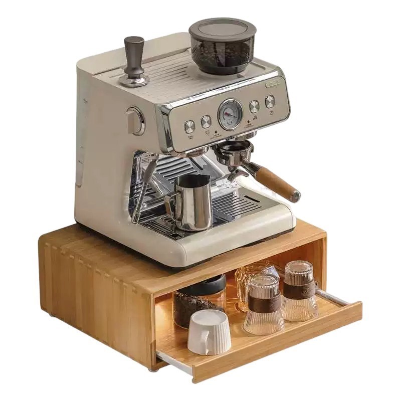 厨房家用咖啡机微波炉烤箱置w物架餐桌F台面抽拉式防尘杯子收纳架