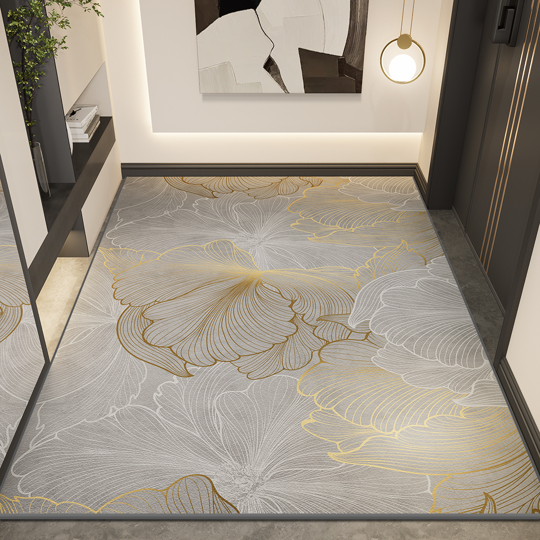 入户门地垫轻奢高级感地毯门垫进门客厅玄关耐脏脚垫防滑门口垫子