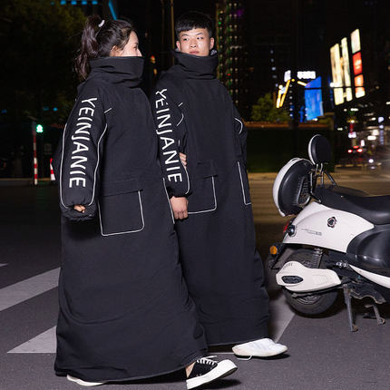 冬季电动车挡风被加绒p加厚加大防风防水防寒衣服电瓶车骑行挡风