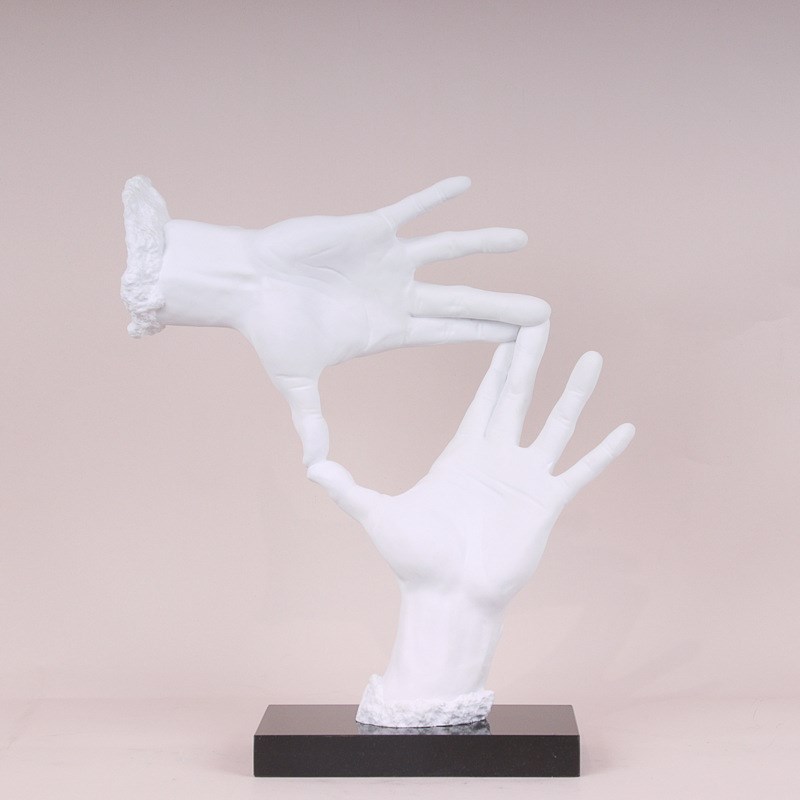 现代简约树脂艺术手摆件工艺品手指造型创意售楼处样板间软装饰品