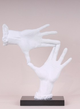 现代简约树脂艺术手摆件工艺品手指造型创意售楼处样板间软装饰品