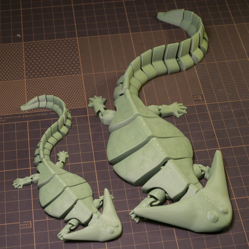 3D打印立头螈一体关节可活动尼斯湖水怪手办儿童恐龙玩具礼物车载