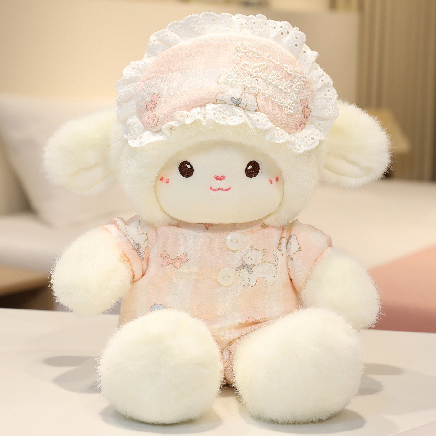thumbnail for Authentic Pajamas, Nai Fu Little Sheep Running Doll, Birthday Gift for Girls, Doll Plush Toy, Sleeping Pillow