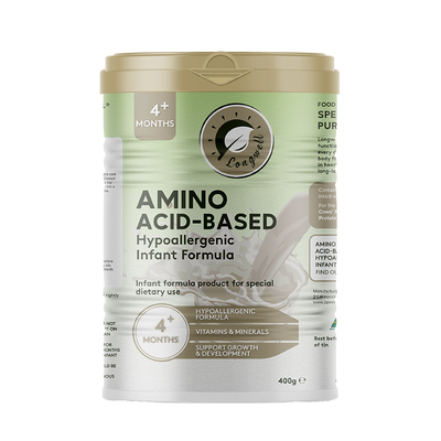 Longwell氨基酸配方奶粉特殊医学婴儿配方食品适用4月+ 400g/罐