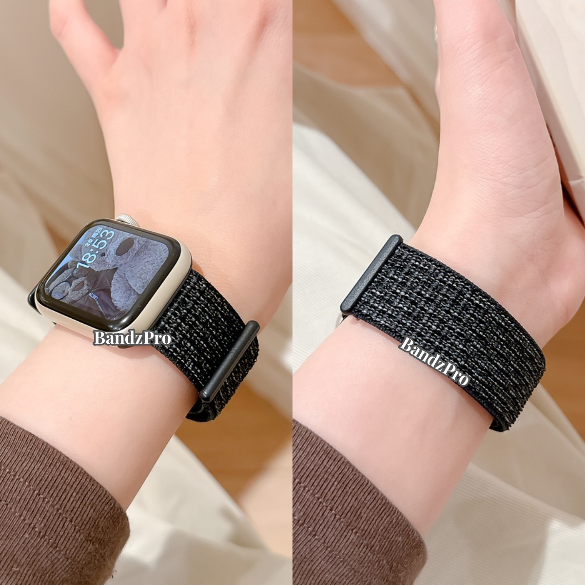 适用iwatch运动尼龙表带柔软舒适