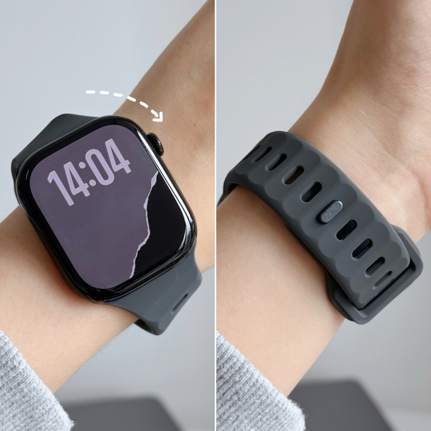 【歪头款】适用iwatch12表带11苹果手表带S10创意运动硅胶applewatch9代亲肤透气SE3夏天腕带S8男女款7小众新