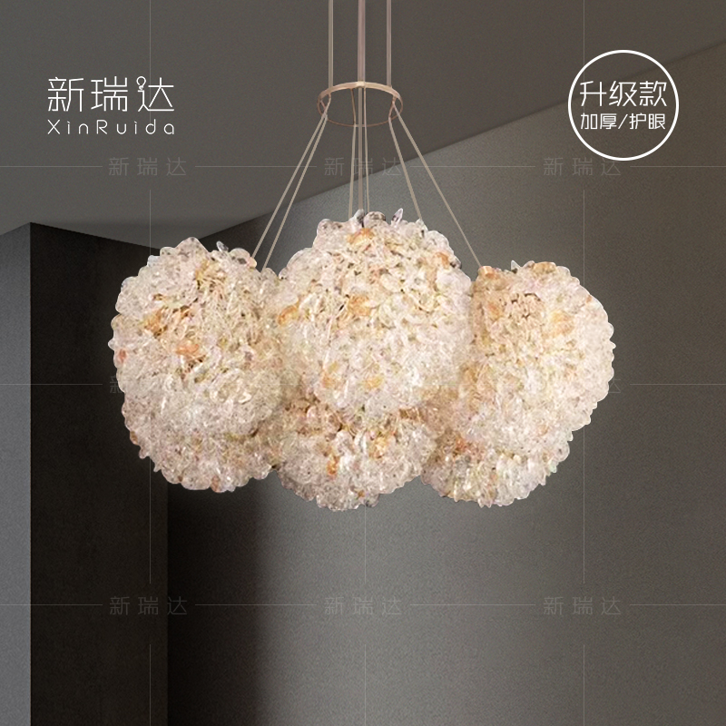 科迪诗法式客厅水晶吊灯轻奢圆环吊灯2025新款美式温馨卧室吊灯