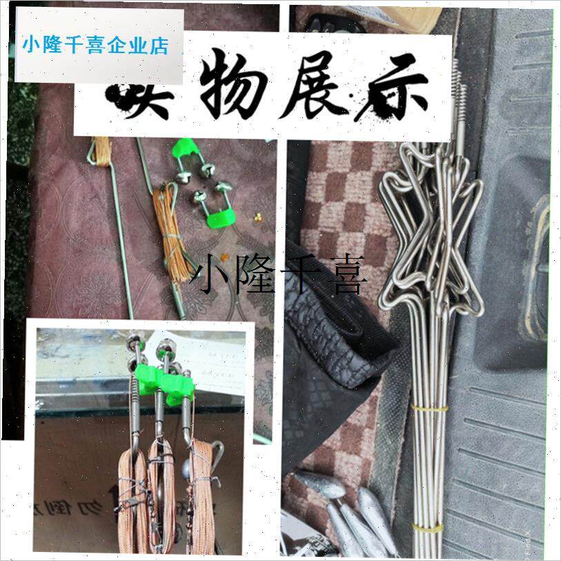10g坠钓鱼神器自动钓鱼线组成品一体不锈钢弹簧手线.地插黑鱼鲶l