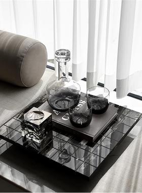 现代样板间酒具酒杯套装组酒柜装饰品样板房客厅茶几飘窗水晶摆件