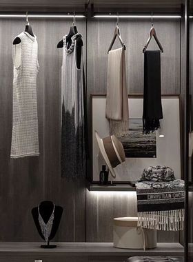 简约现代样板间女士衣帽围