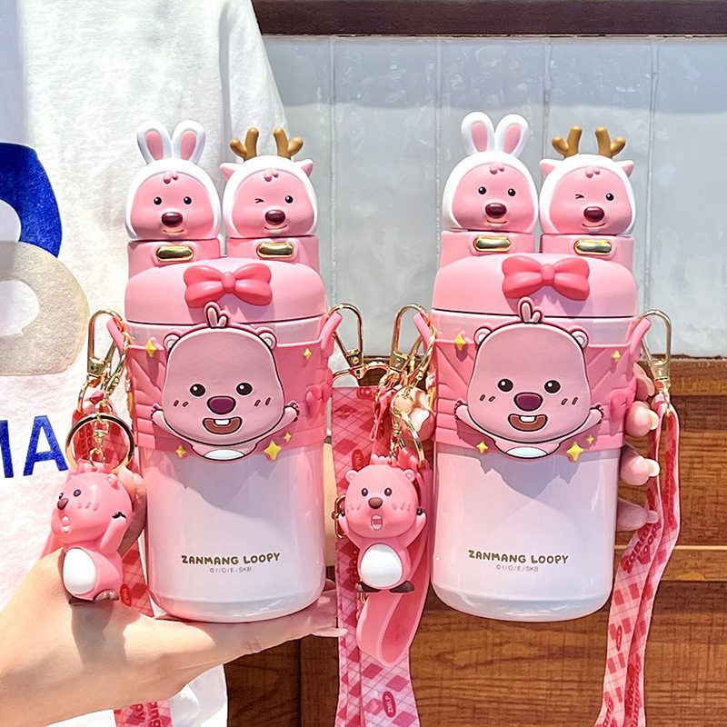 loppy露比保温杯女生高颜双饮316