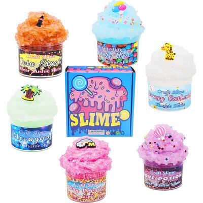 起泡胶 6pcs棉花泥套装slime kit 60ml史莱姆彩泥水晶泥厂家直销