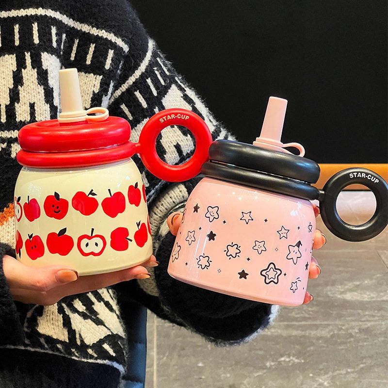 桌面保温杯女生高颜值手持水杯