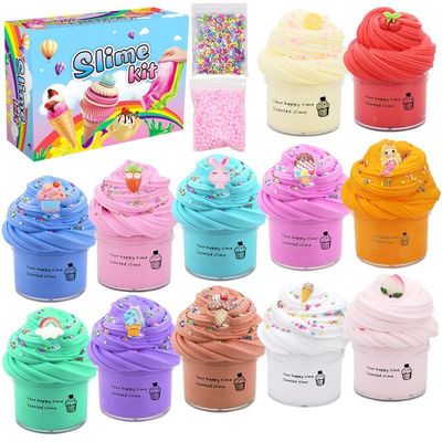 12pcs棉花泥套装slimekit50ml泥