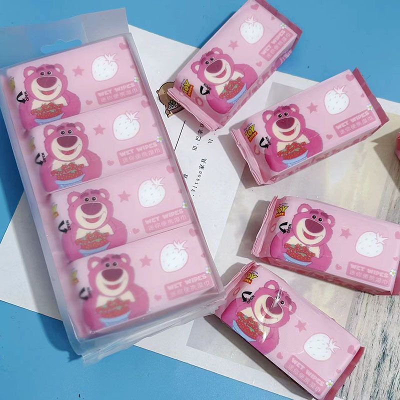 草莓熊湿巾学生便携小包迷你湿巾