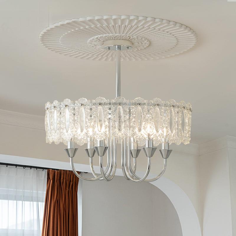 法式奶油风主卧吊灯卧室灯美式复古水晶灯浪漫现代轻奢吸顶灯灯具