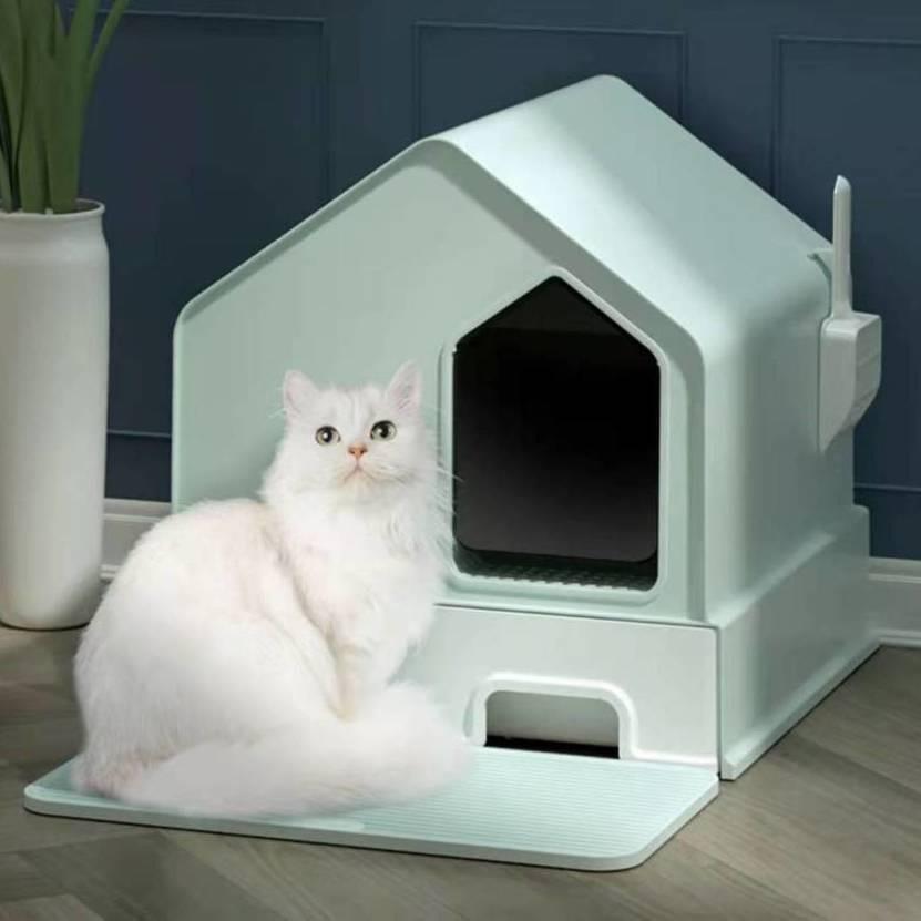 全封闭猫砂盆房子式猫厕所通道式走廊防带砂隔臭肥猫大号抽屉式