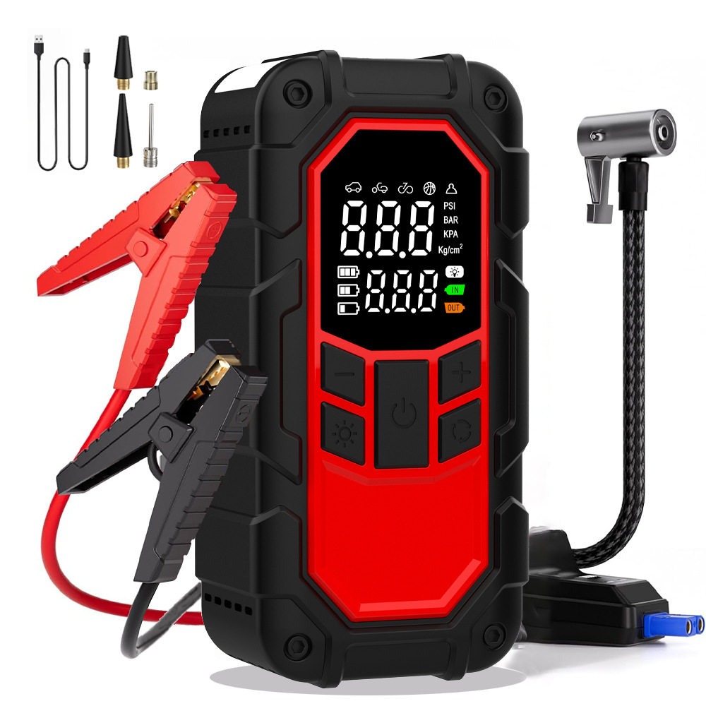 无线汽车启动应急电源车载充气泵一体机智能紧急打火多功能搭电宝