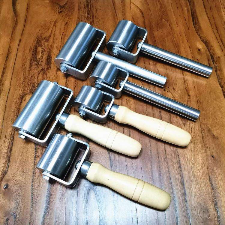 304不锈钢压轮双轴承压辊卷材施工 皮革压边滚轮自粘贴纸滚子